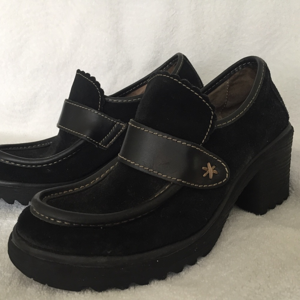 Fly London Black Suede Shoe